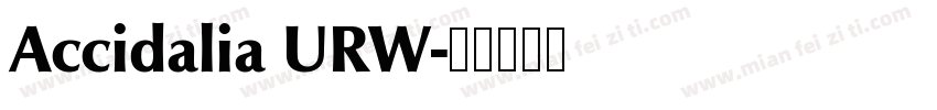 Accidalia URW字体转换